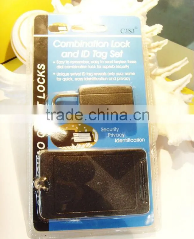 Travel Set(luggage tag+plastic combination lock)/travel bag set
