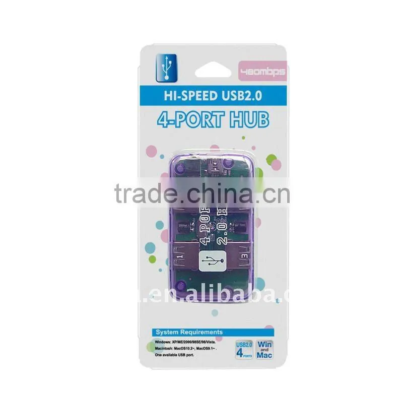 Transparent case - USB 2.0 HUB 4 PORT