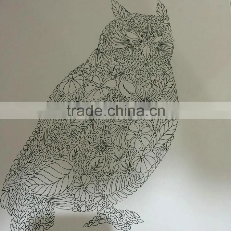 Hot Sale Hand-Painted Korean Secret Garden Series Animal Kingdom Coloring Book For Adult