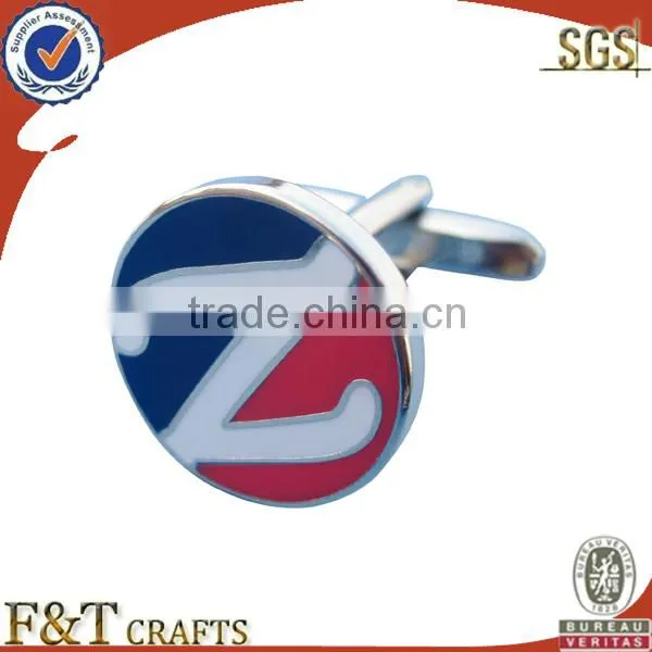 Fashion men's american football shape enamel custom cufflinks