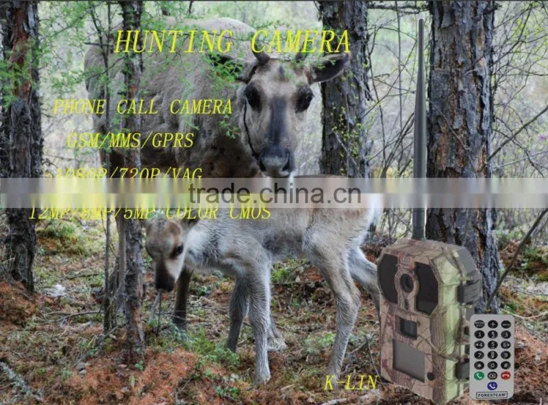 GSM SMS MMS GPRS Outdoor Hunting camera Multi-function Hidden Hunting Phone trail camera
