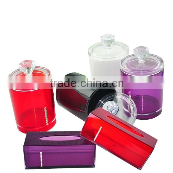 High quality christmas gift plastic box toothpick holder with diamond