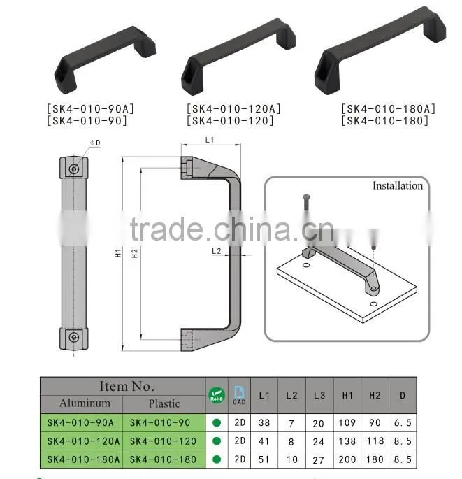 wholesale square shape handle SK4-010