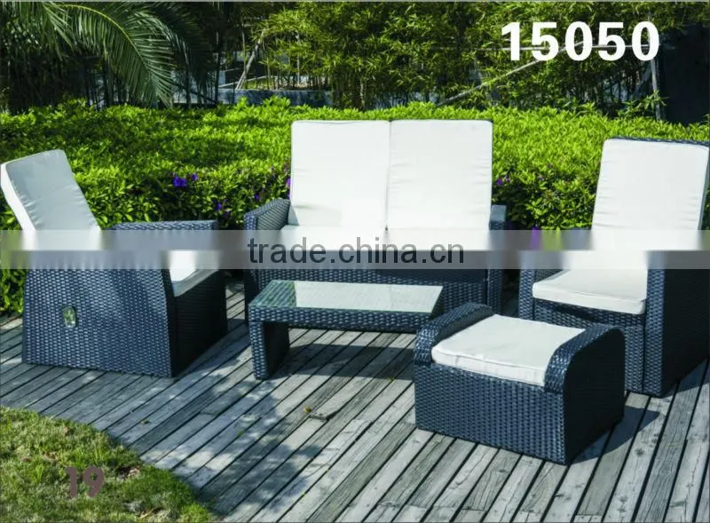 Popular rattan outdoor sun loungers recliner chair