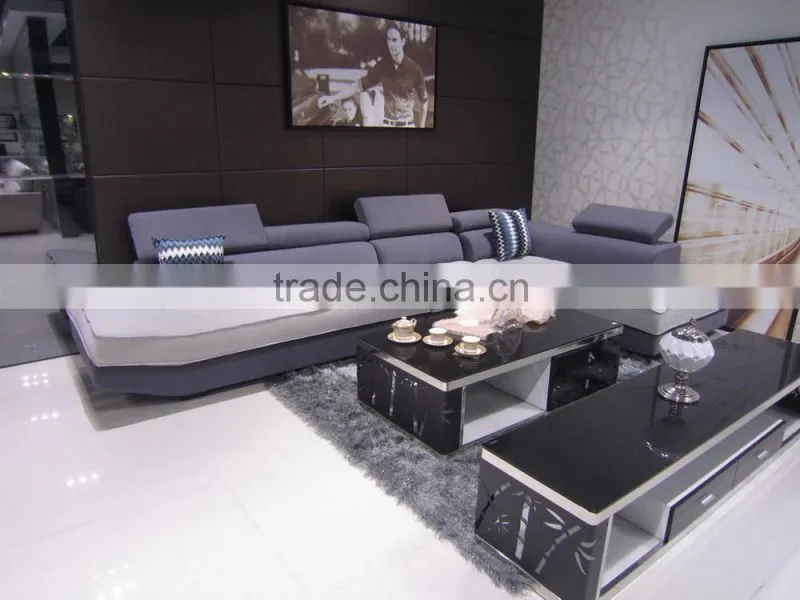 2015 white and pueple adjustable headrest boat furniture sofa