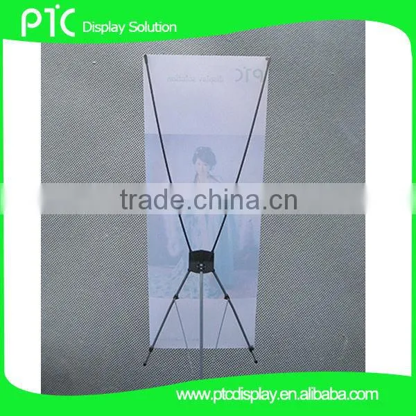 X frame banner with iron pole and fibreglass pole