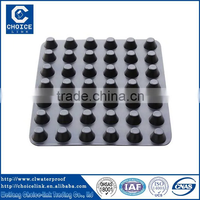 Composite drainage board with dimple
