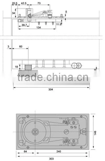 Wholesale Adjustable Floor Hinge Two Adjustable Speed