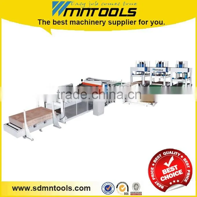 Through feed hot press , veneer laminating, paper film laminating