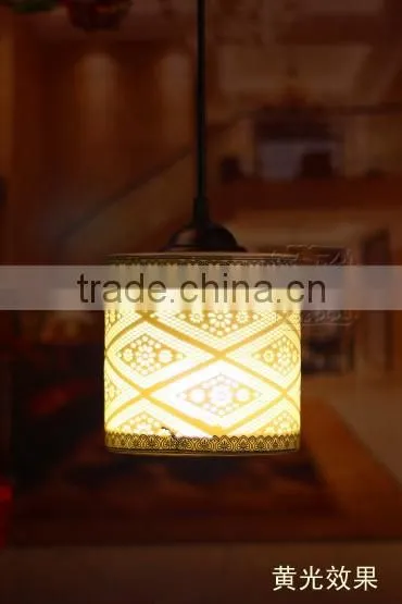 Vintage LED Pendant Light Blue White Porcelain Chandelier Star Jingdezhen Ceramic Loft Coffee Bar Restaurant Kitchen Lights