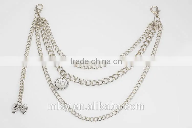 Decorative metal fashion zinc alloy ornament chain for clothes F1-80001