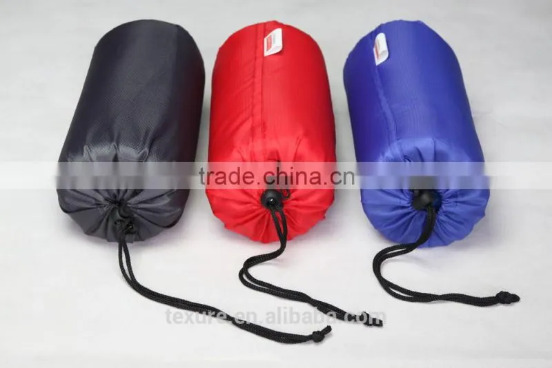 Royal blue lightweight polyester polar fleece airline travel home blanket with pouch