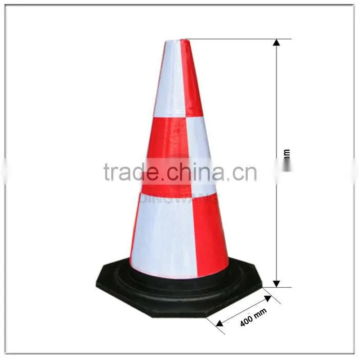 With reflective sheeting rubber marker cones