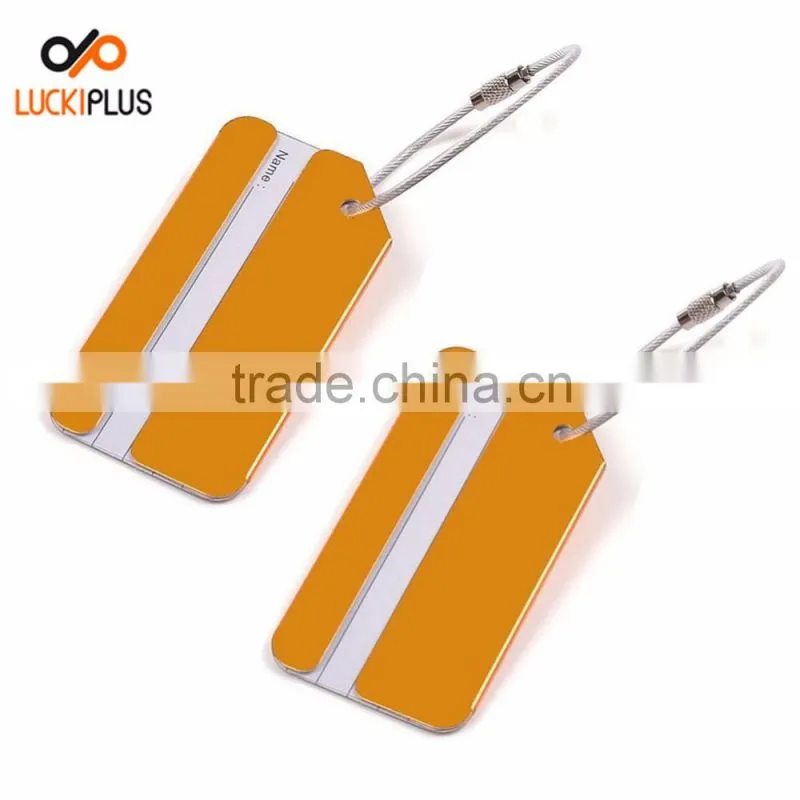 Luckiplus Metal Travel Luggage Tag Suitcase Bag Label Name Card Sliver