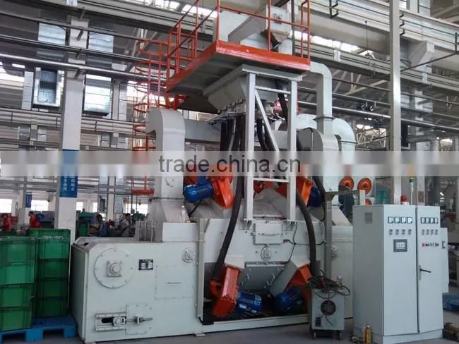 Wire mesh belt wheel blasting machines