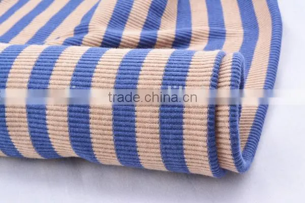 Textile wholesale stripe pattern 65% polyester 35% cotton 1x1 yarn dyed fabric