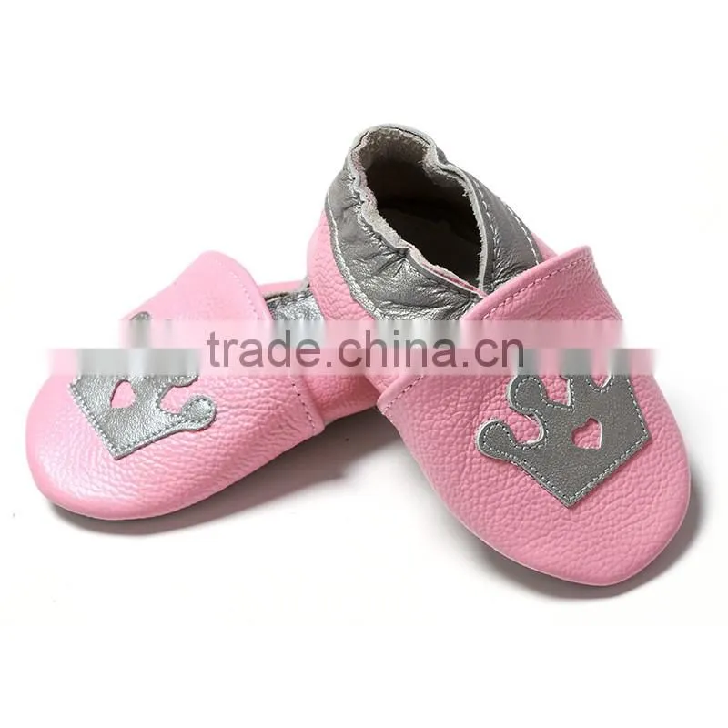 2016 hot sale solid color children shoes PU baby plain shoes