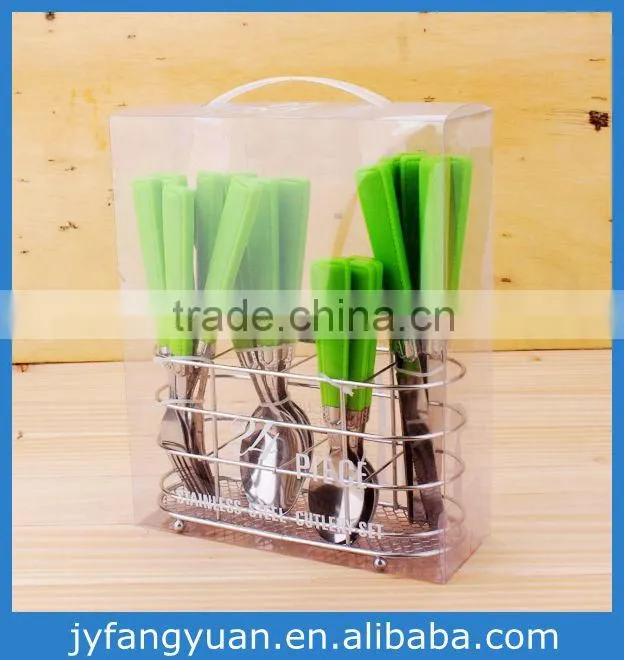 Hot sale popular colorfu plasticl handle cutlery tray