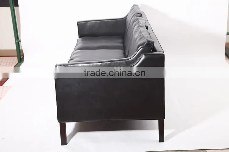 Modern luxury leather sofa black italy sofa borge mogensen sofa replica
