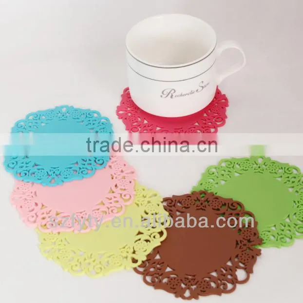 2014 hot sale factory price silicone cup coaster