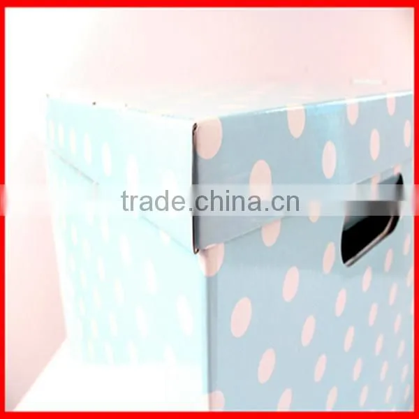 Bright Blue Dot Large Capacity Custom Clothes Storage Packaging Box