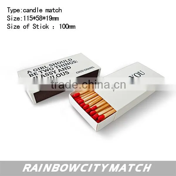 customized wooden candle match with logo for gifts and promotion