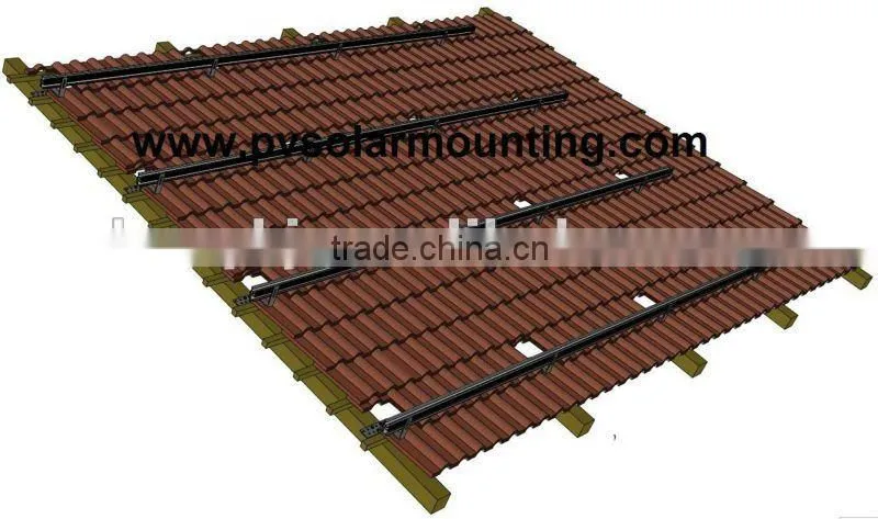 Solar tile roof mounting bracket