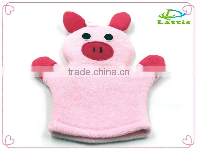 Promotional Kids Bath Mitts animal face glove