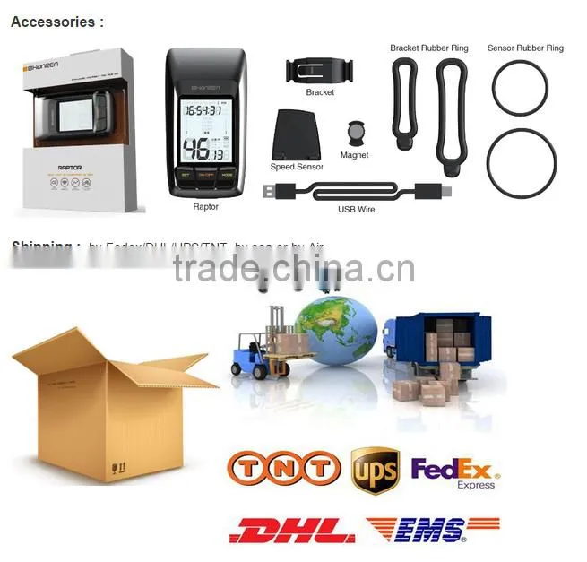 SHANREN Raptor Smart LED best bike light with 2.4G Wireless Bicycle Computer LCD Display