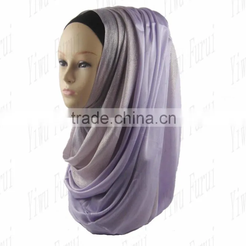 Wholesale fashion shimmer lurex viscose shawl hijab dubai muslim hijab scarf