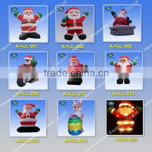 promotion outdoor Christmas inflatable santa with camper