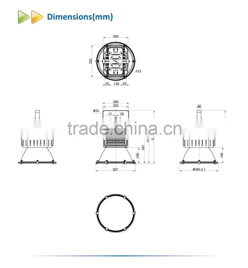 CE ROHS Listed 200W LED High Bay Light