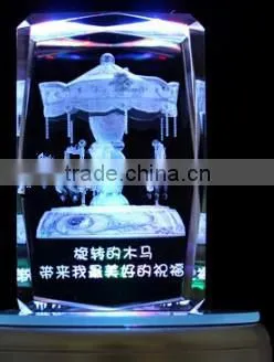 Customizde crystal 3d laser for Birthday Valentine's gifts
