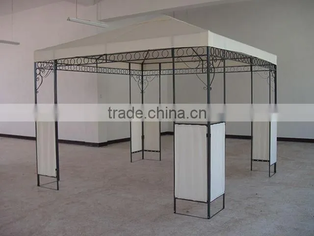 Garden Wroung Iron Gazebo with half screen
