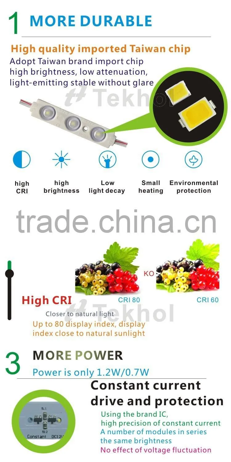 3 chips 5730 led smd module with 160 degrees,CE and RoHs certification 2016 new type