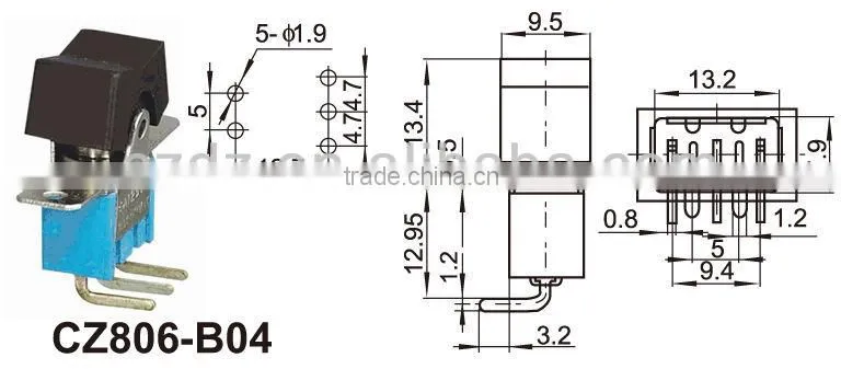 ZJCZ miniature rocker and lever handle switch,toggling quick switch