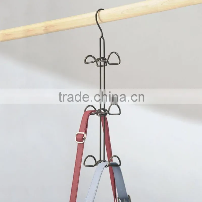 6 Hooks Bronze/Chrome Handbag Holder Hanging Closet Organizer for Closet Accessories