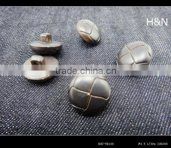 brown leather shank buttons