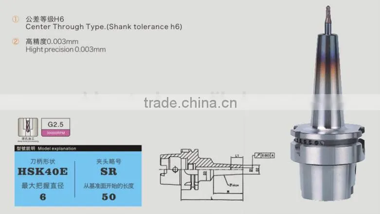 HIGH PERFORMANCE HIGH SPEED HSK( E ) -SR SHRINK FIT CHUCK