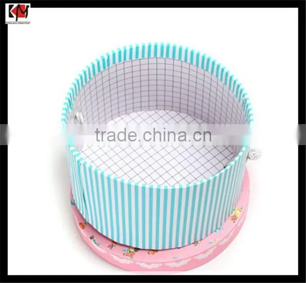 Custom Design Printed Round Flower Box Round Cardboard Gift Box