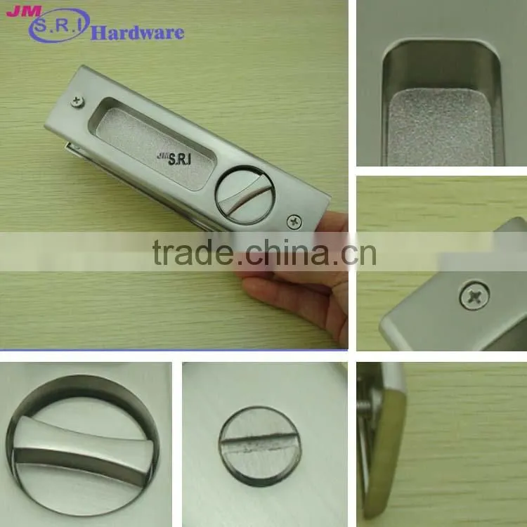 Hot sale rectangle zinc alloy sliding door lock , sliding door key lock , hidden door lock