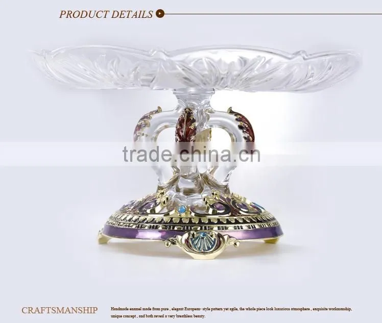 RORO Good Fortune craft house warming gift antique glass fruit plate