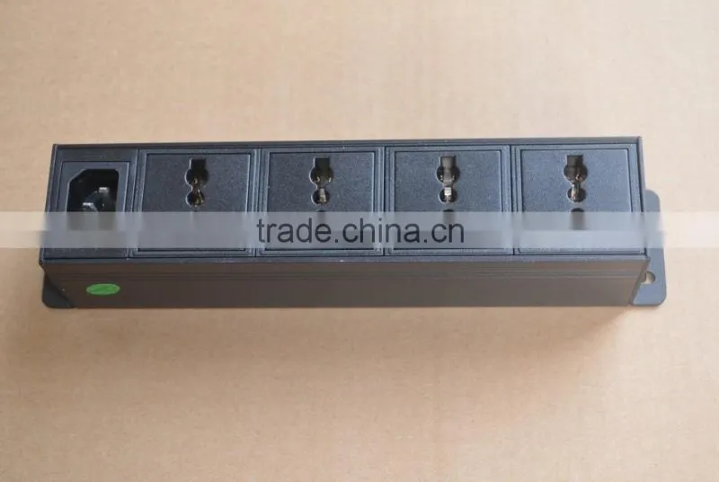 IEC C14 Inlet to UK socket PDU 4 way Outlet Power Distribution Unit & Power Strip for UPS or cabinet use