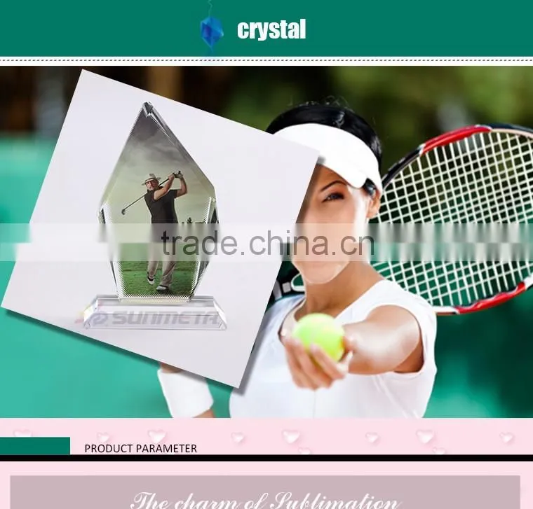 Freesub BSJ10A L120*H190*W40mm Big Ice Hill screen blank 3D sublimation personalized crystal