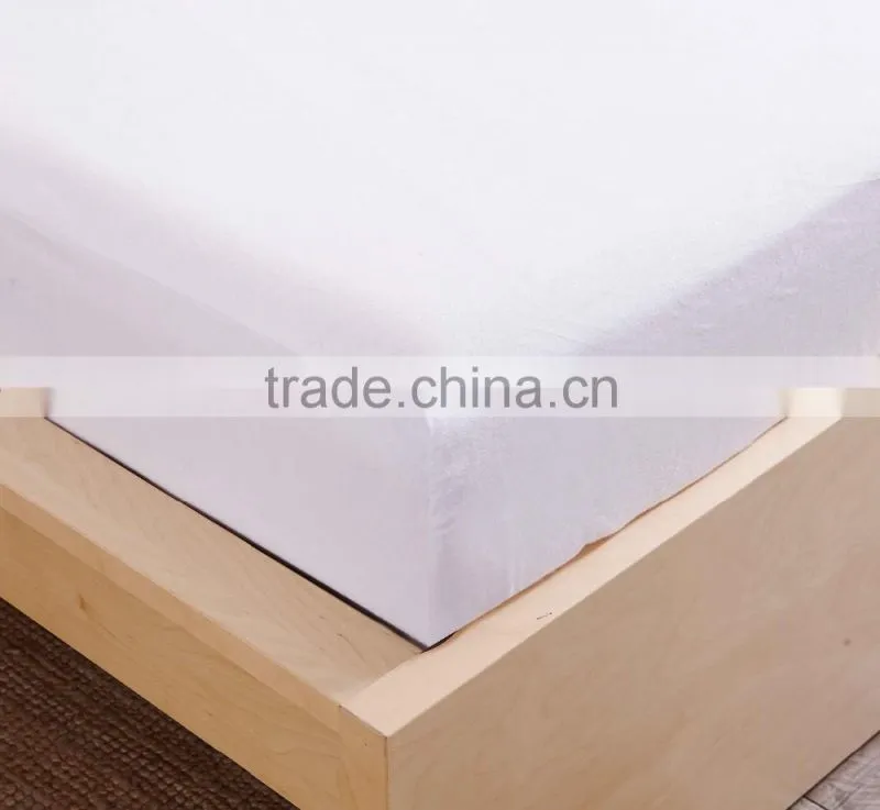 TPU Laminated Hotel Elastic Flannel Fitted Sheets 100 Cotton