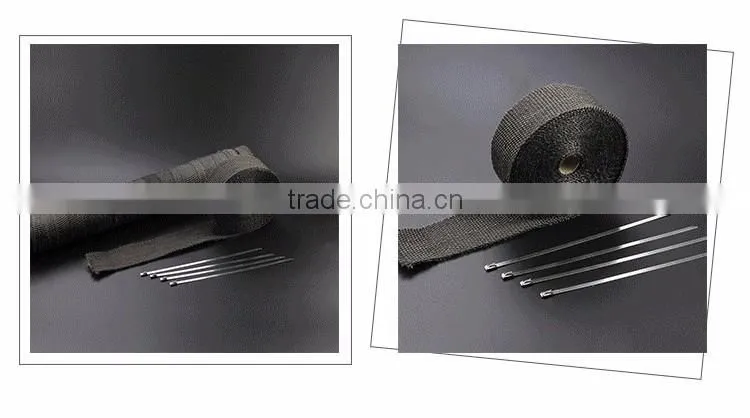 Heat Motocycle Car Exhaust Thermo Turbo Wrap Tape 2" X 5M/10m Fireproof Cloth Roll Black 1022C Car Insulation