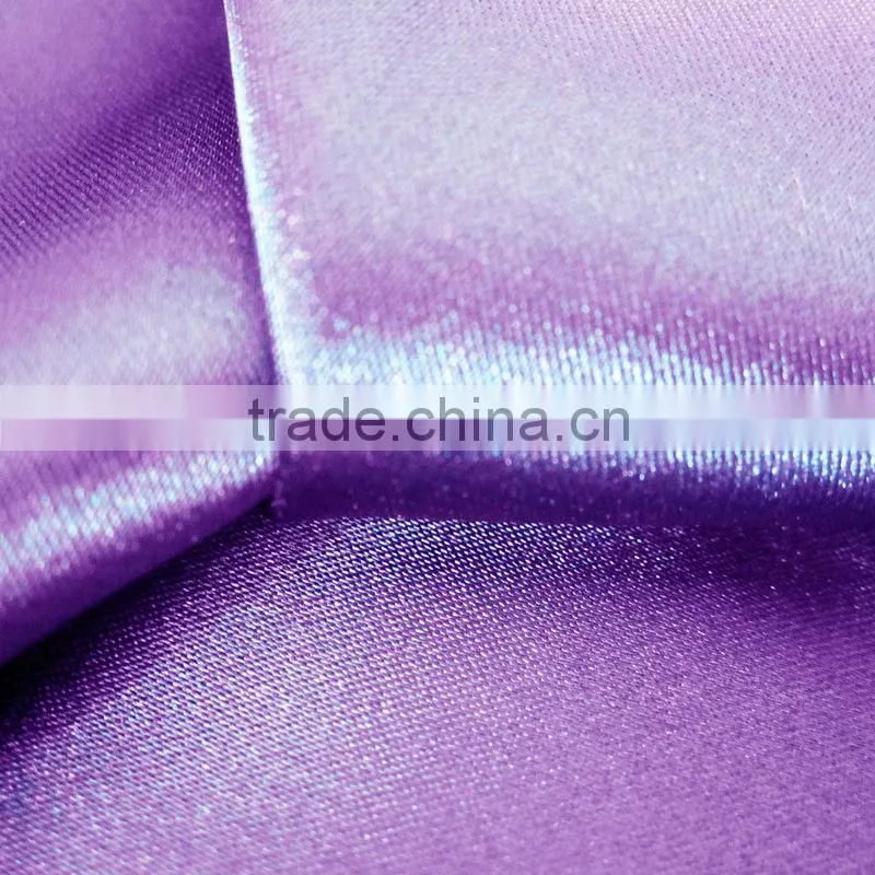 100% polyester shining spandex silk satin fabric for lady dresses