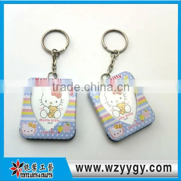 rectangle picture photo frame keychain, metal keyring