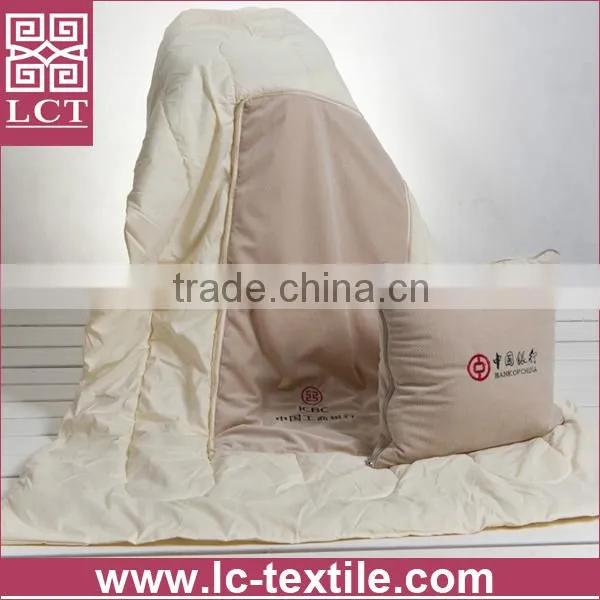 supply custom embroidery 100% AZO free suede fabric blanket cushion best choice for gift(LCTP0043)