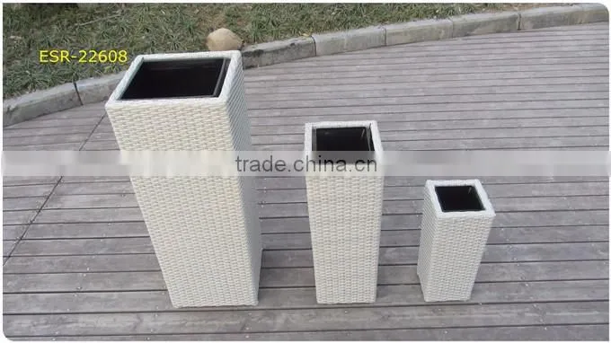 Big indoor outdoor wicker square flower pot